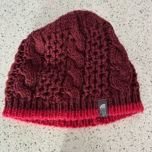 The North Face Burgundy Knit Beanie